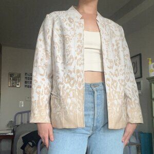 Gold and cream blazer
